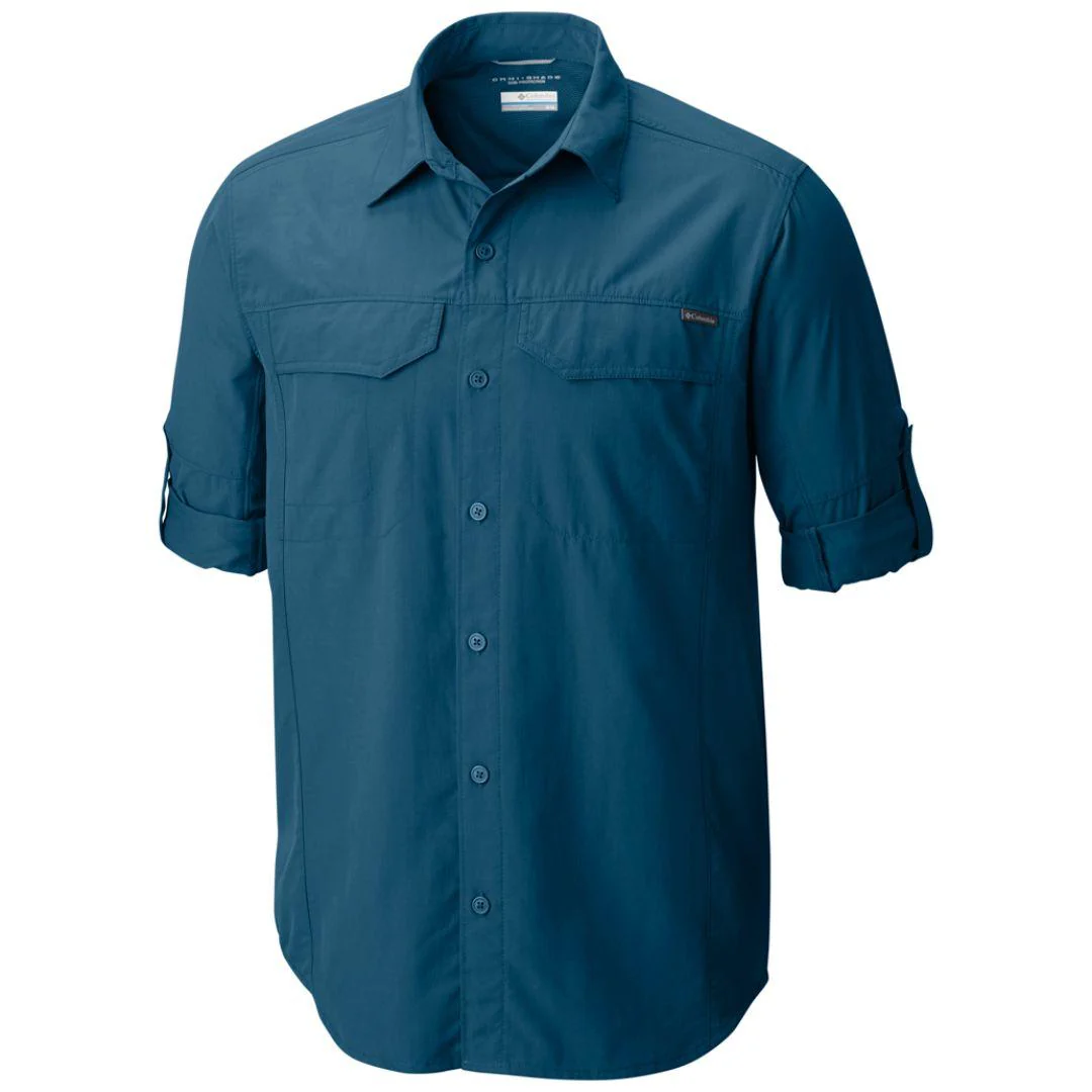 Columbia Men Blue Silver Ridge Long Sleeve Shirt (Sun Protection) - Image 2