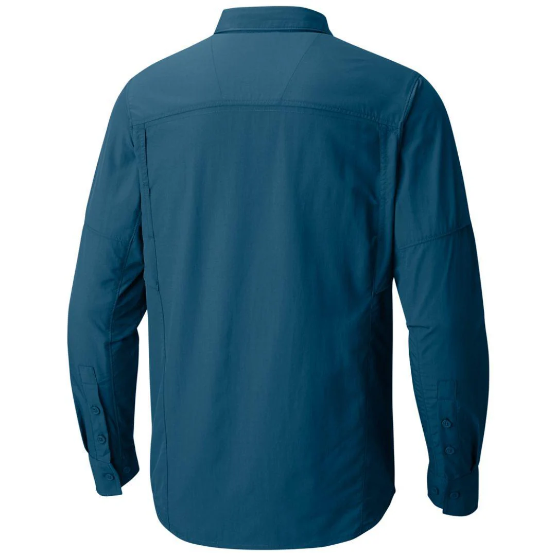 Columbia Men Blue Silver Ridge Long Sleeve Shirt (Sun Protection) - Image 4