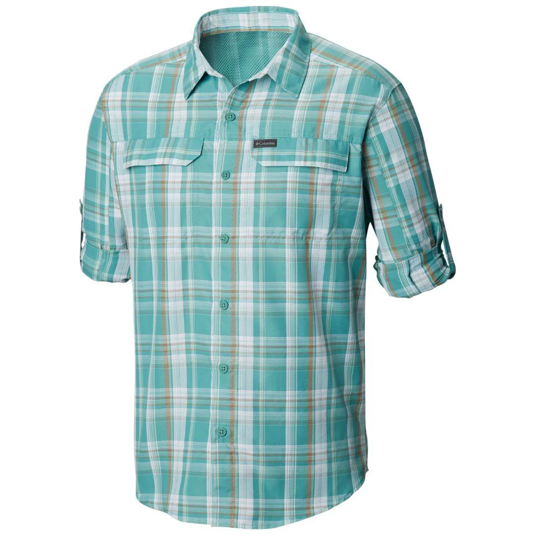 Columbia Men Green Silver Ridge 2.0 Plaid L/S Shirt (Sun Protection) - Image 2