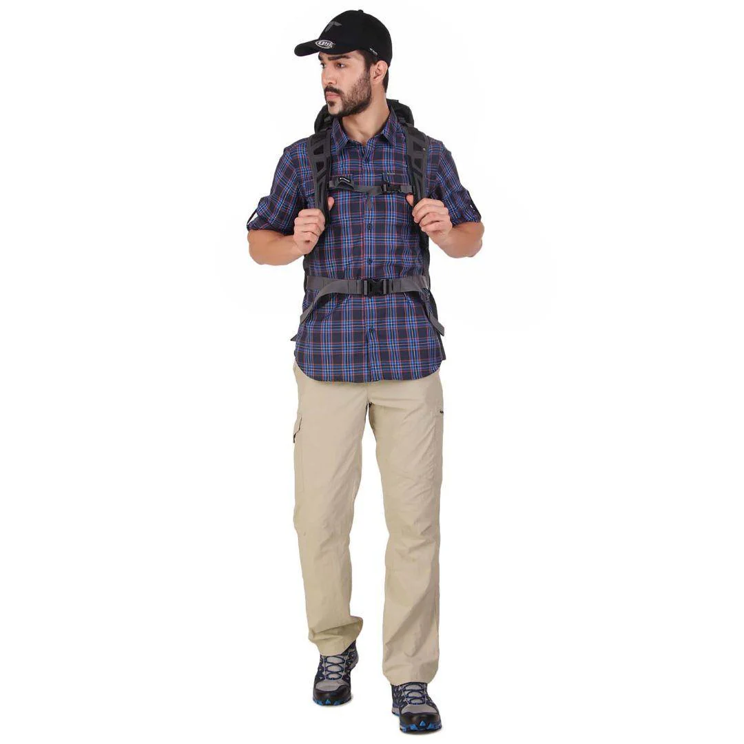 Columbia Men Blue Silver Ridge 2.0 Plaid L/S Shirt (Sun Protection) - Image 5