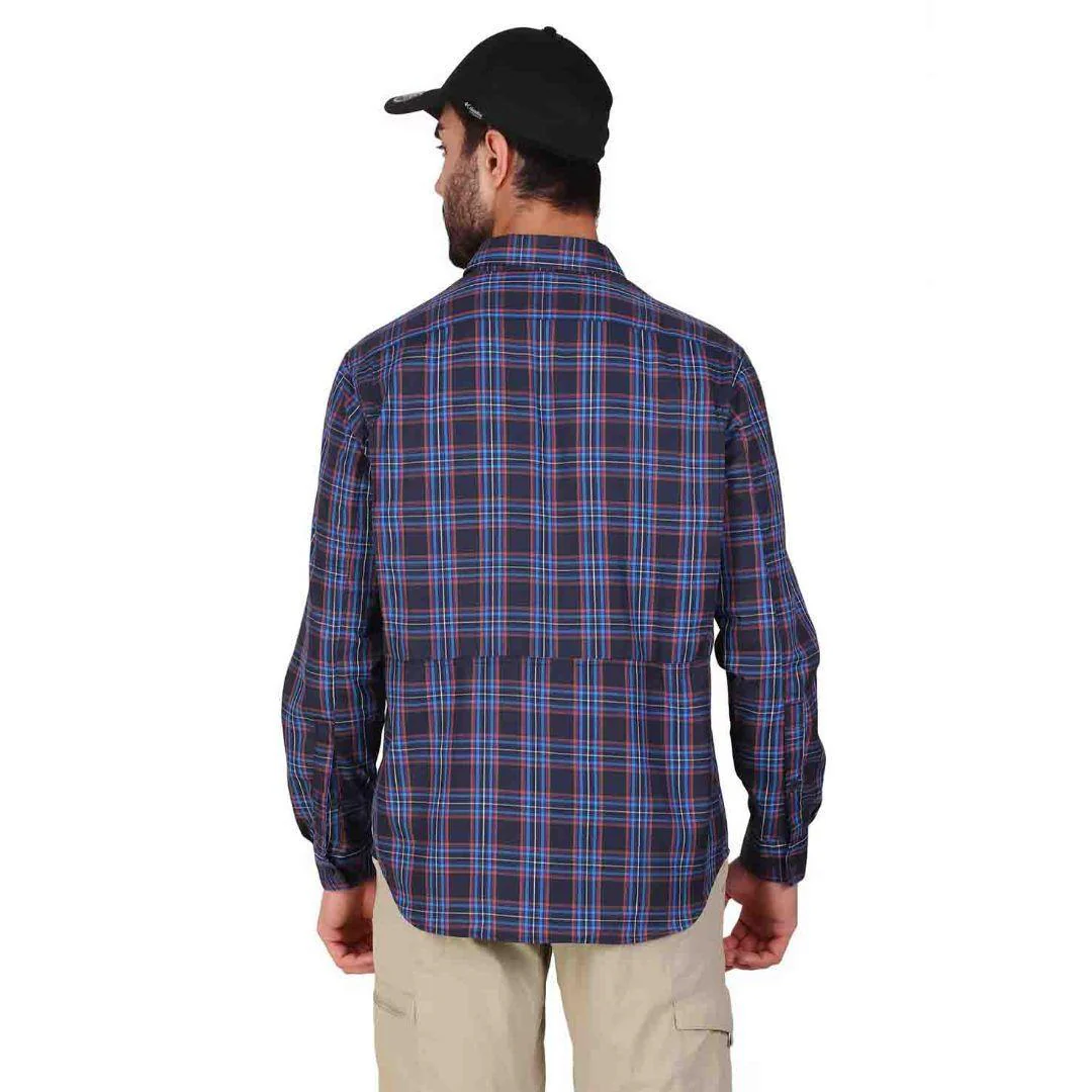 Columbia Men Blue Silver Ridge 2.0 Plaid L/S Shirt (Sun Protection) - Image 8
