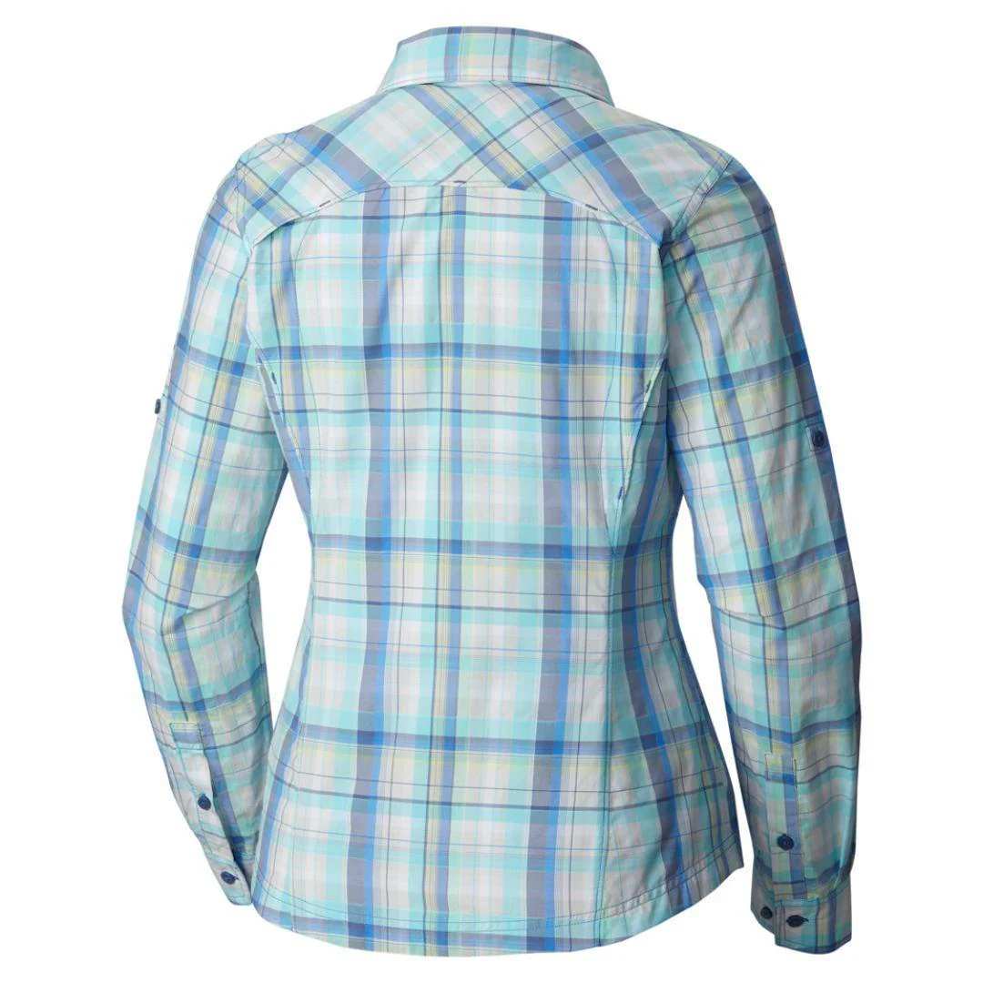 Columbia Women Blue Silver Ridge Plaid Long Sleeve Shirt (Sun Protection) - Image 4