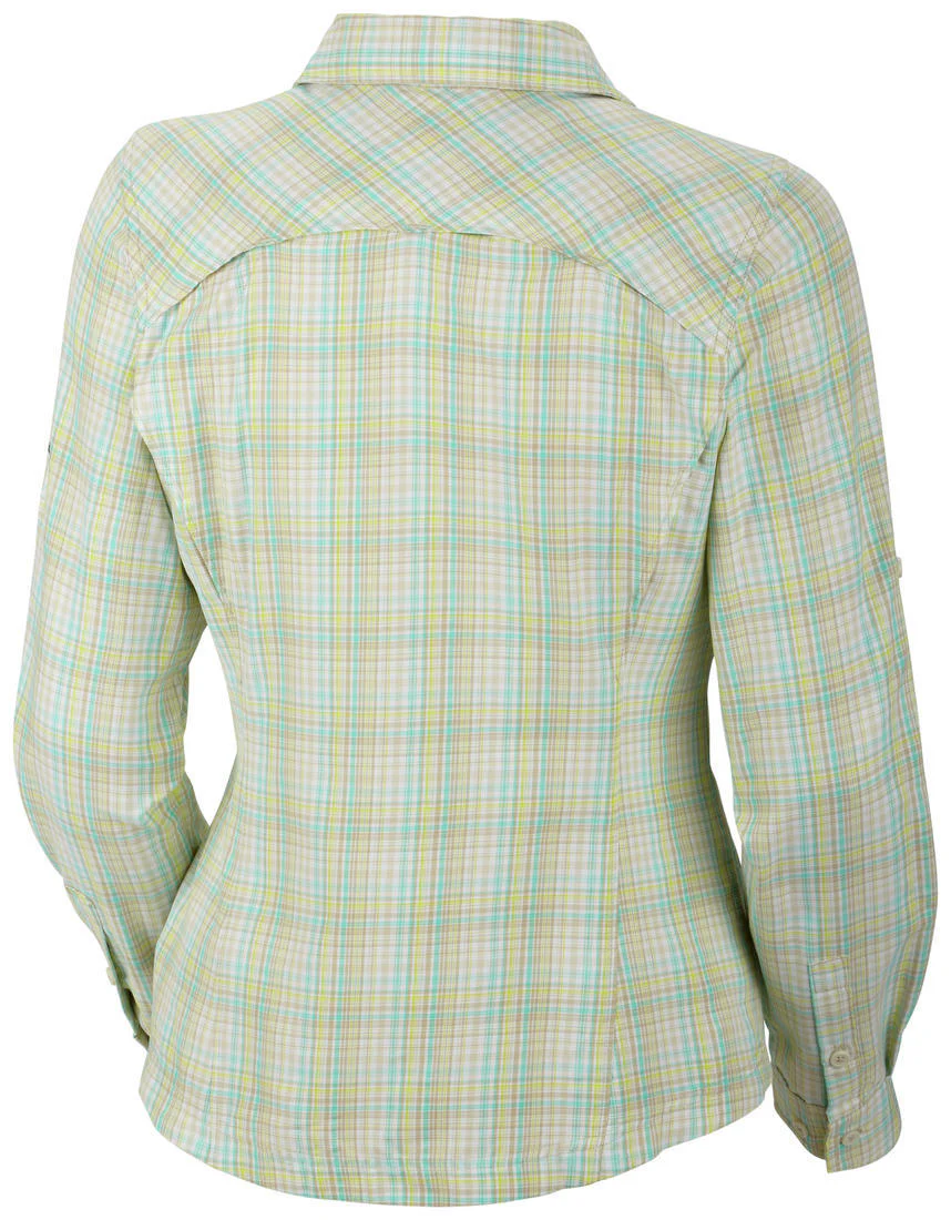 Columbia Women Purple Silver Ridge Plaid Long Sleeve Shirt (Sun Protection) - Image 3