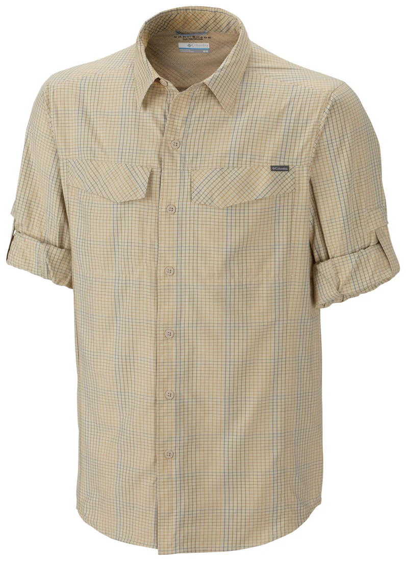 Columbia Men White Silver Ridge Plaid Long Sleeve Shirt (Sun Protection) - Image 2