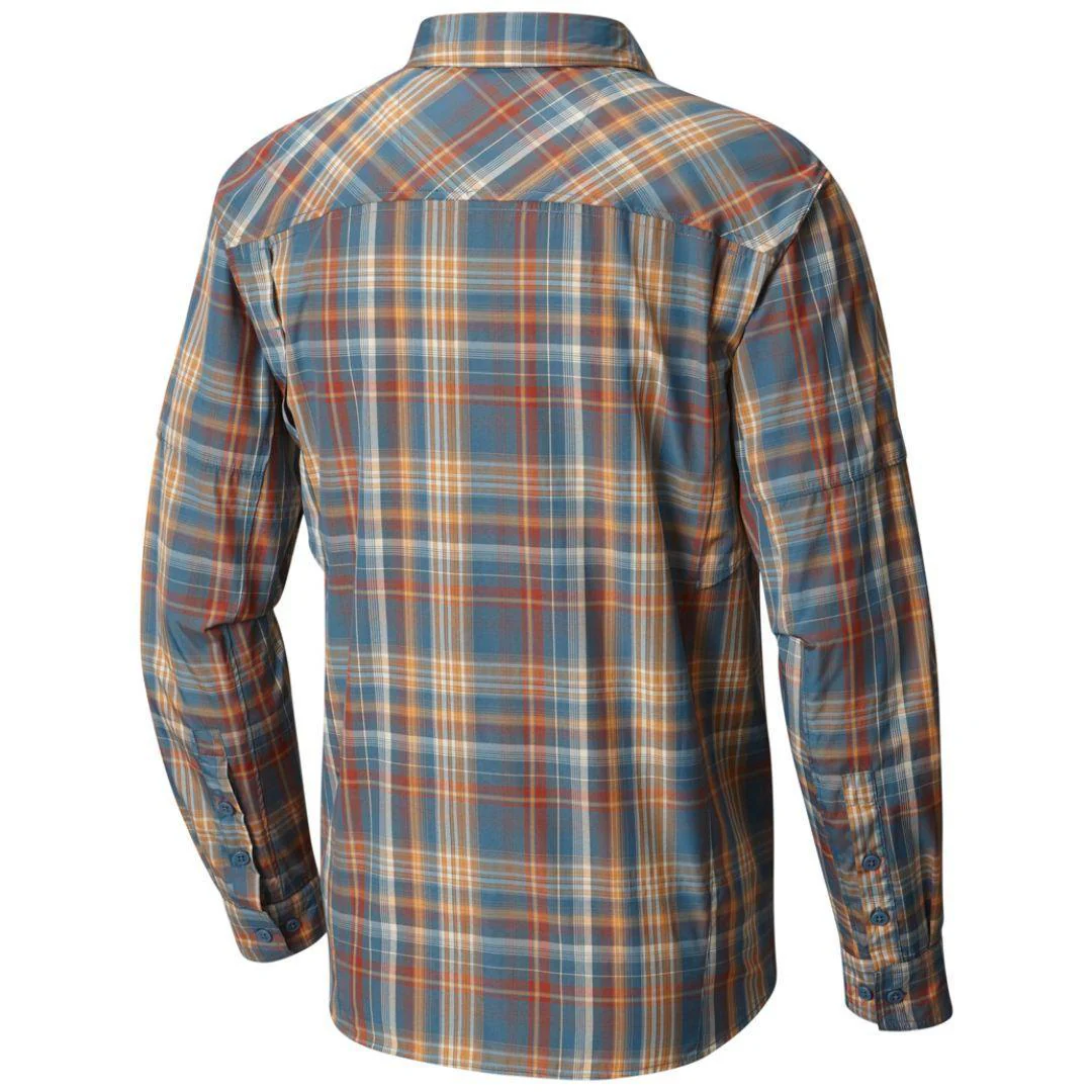 Columbia Men Blue Silver Ridge Plaid Long Sleeve Shirt (Sun Protection) - Image 4