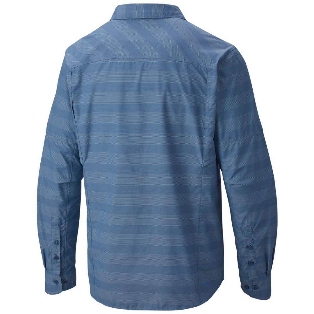 Columbia Men Blue Silver Ridge Plaid Long Sleeve Shirt (Sun Protection) - Image 4