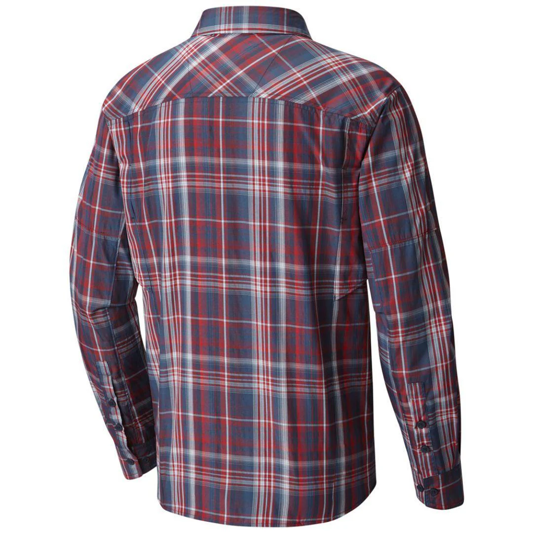 Columbia Men Blue Silver Ridge Plaid Long Sleeve Shirt (Sun Protection) - Image 4