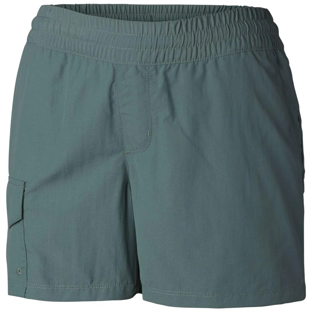 Columbia Women Green Silver Ridge Pull On Short (Sun Protection)