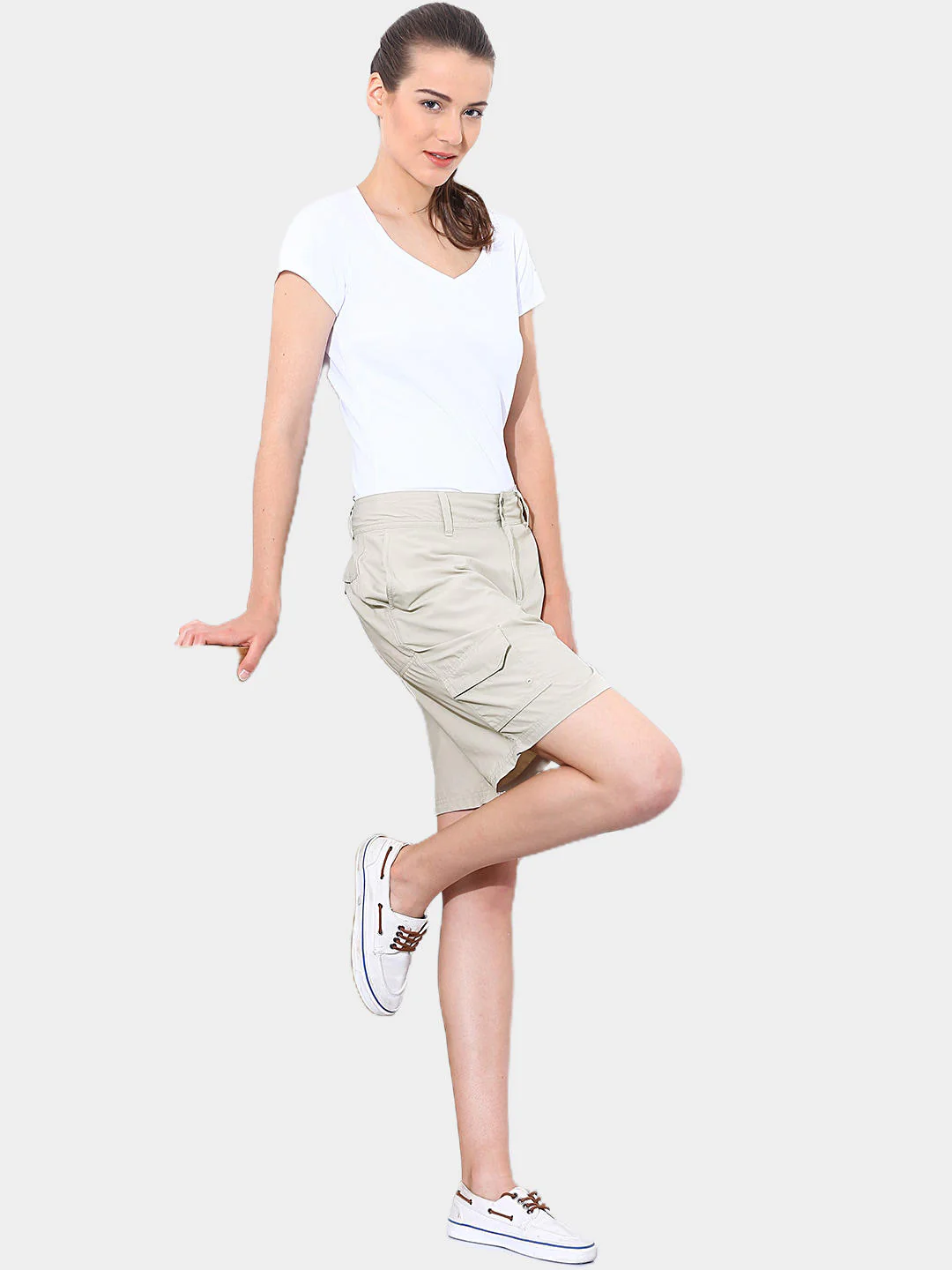 Columbia Women Beige Silver Ridge Short (Sun Protection) - Image 11