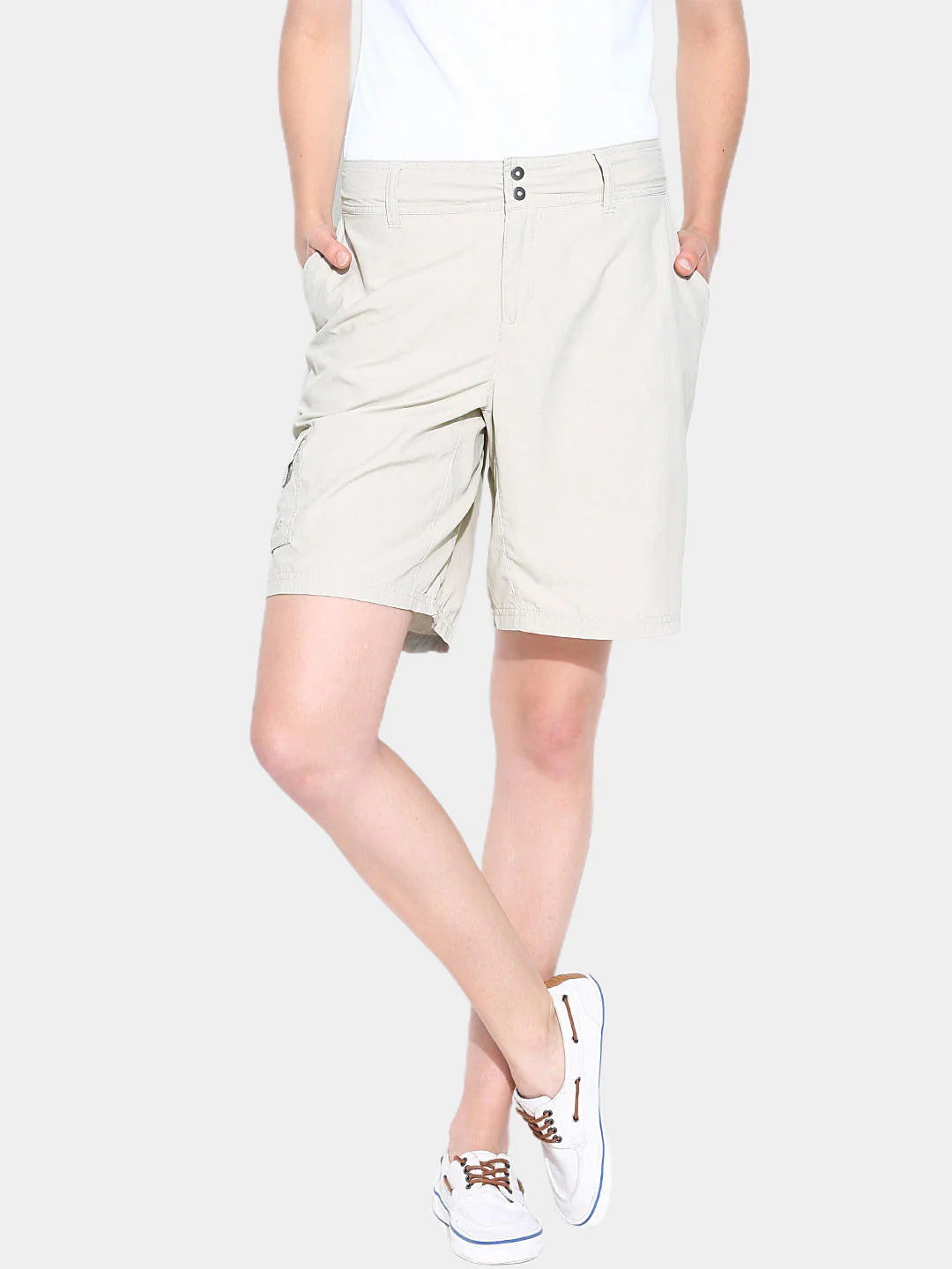Columbia Women Beige Silver Ridge Short (Sun Protection) - Image 8