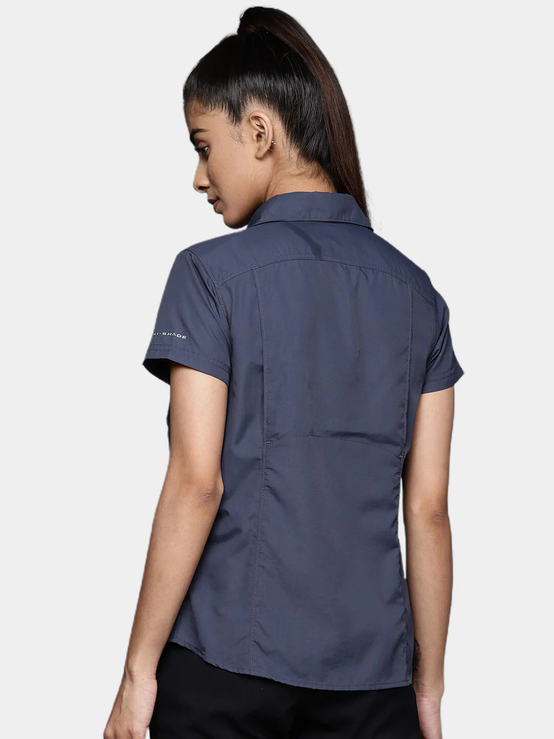 Columbia Women Navy Blue Silver Ridge 2.0 Short Sleeve (Sun Protection) - Image 12