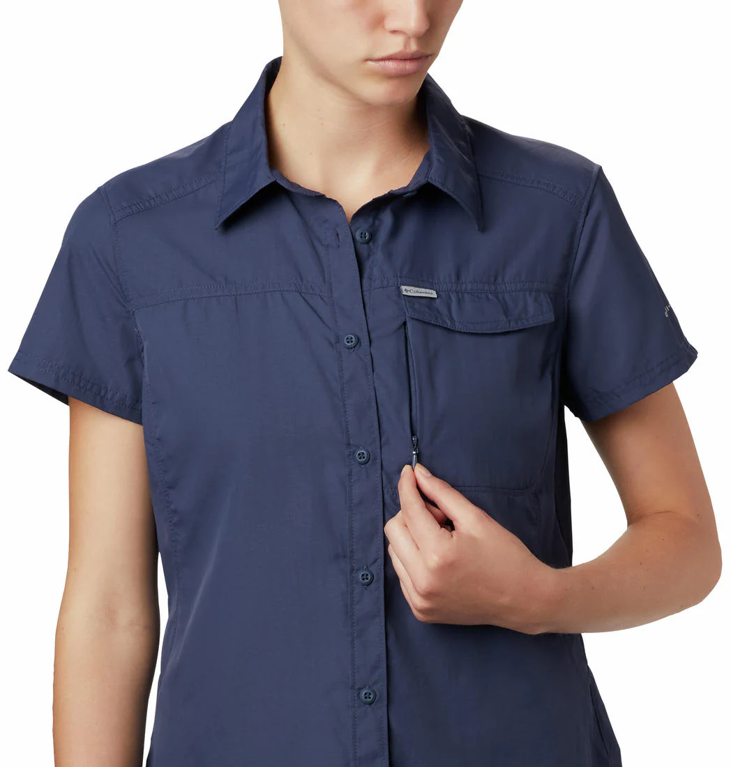 Columbia Women Navy Blue Silver Ridge 2.0 Short Sleeve (Sun Protection) - Image 4