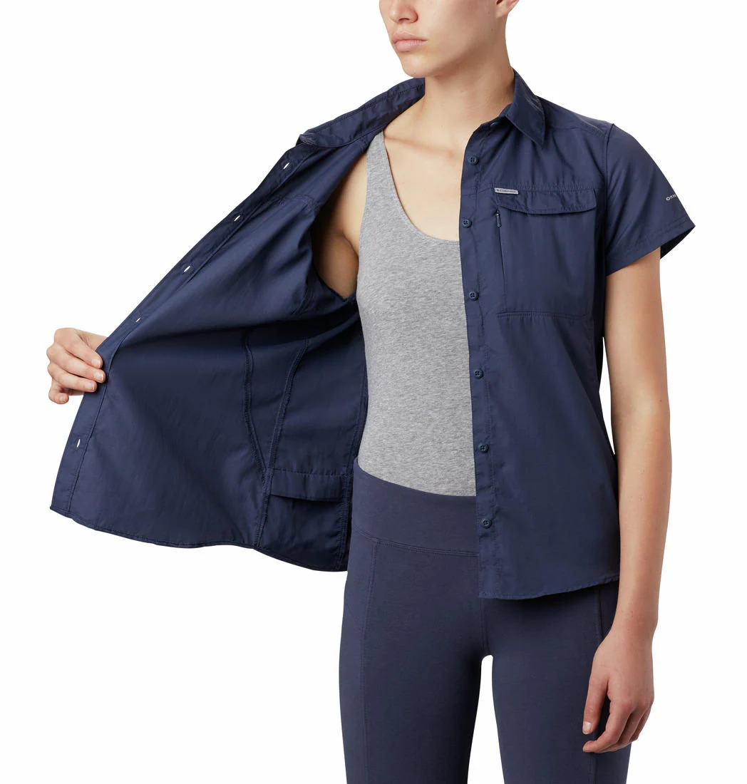 Columbia Women Navy Blue Silver Ridge 2.0 Short Sleeve (Sun Protection) - Image 5