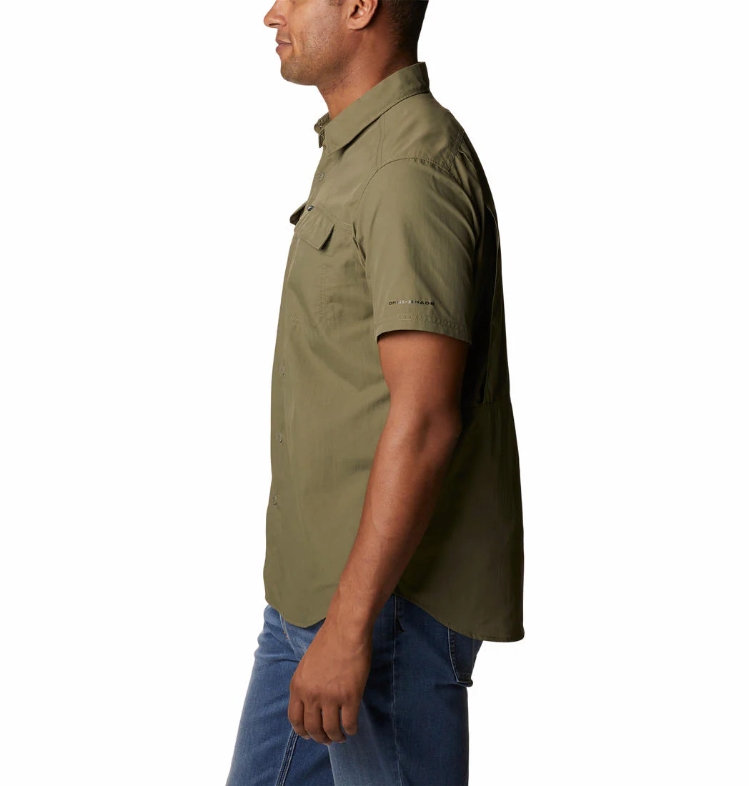 Columbia Men Green Silver Ridge 2.0 Short Sleeve Shirt (Sun Protection) - Image 3
