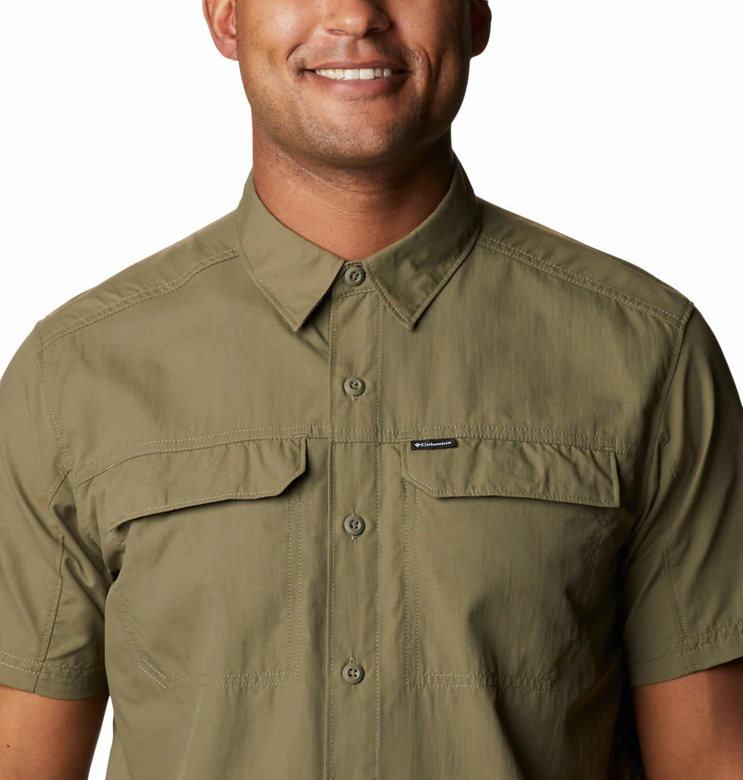 Columbia Men Green Silver Ridge 2.0 Short Sleeve Shirt (Sun Protection) - Image 4