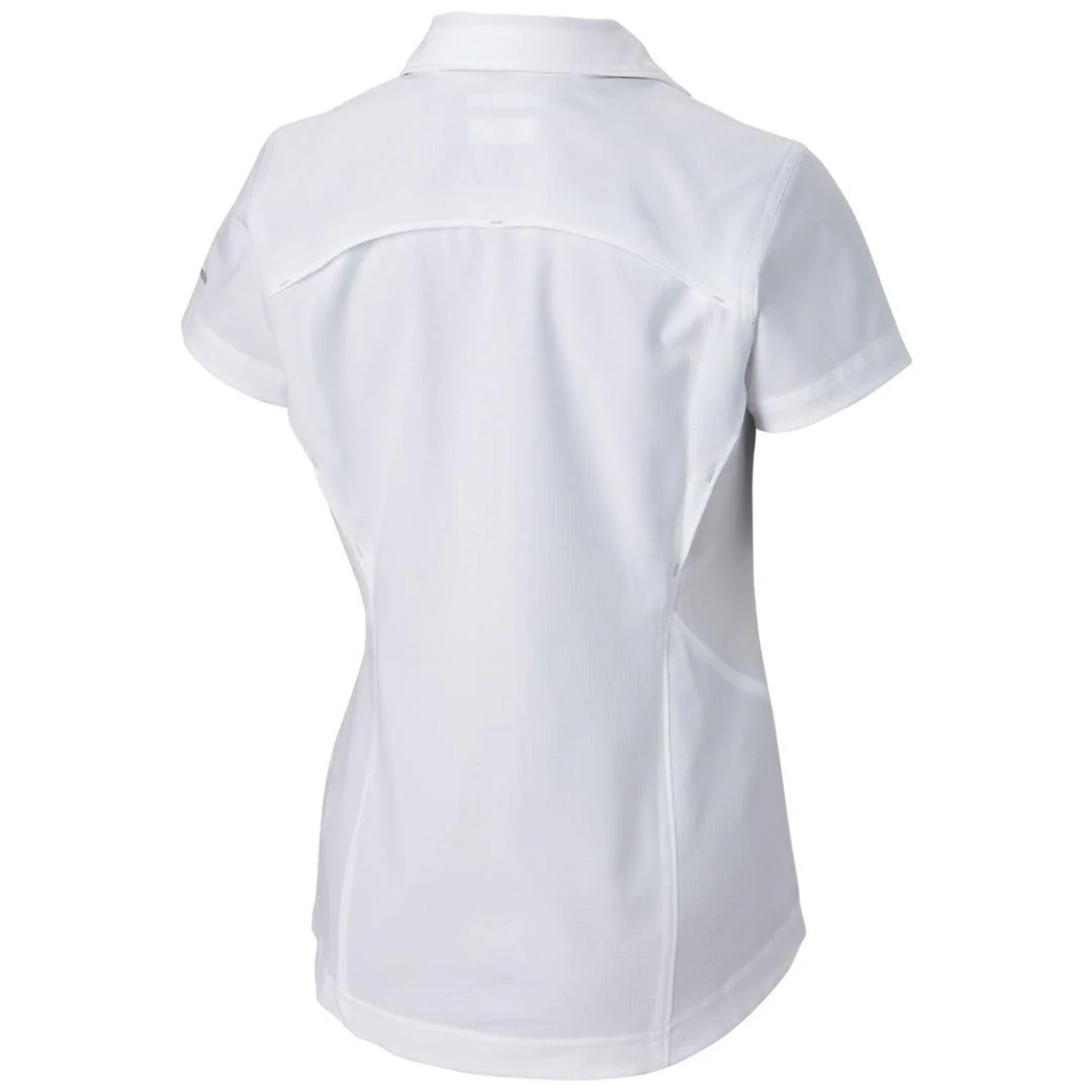 Columbia Women White Silver Ridge Short Sleeve Shirt (Sun Protection) - Image 2