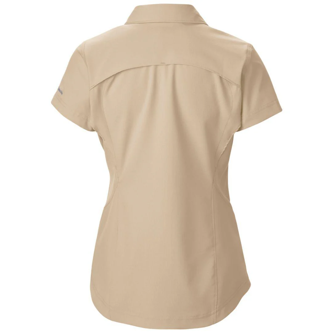 Columbia Women Beige Silver Ridge Short Sleeve Shirt (Sun Protection) - Image 2
