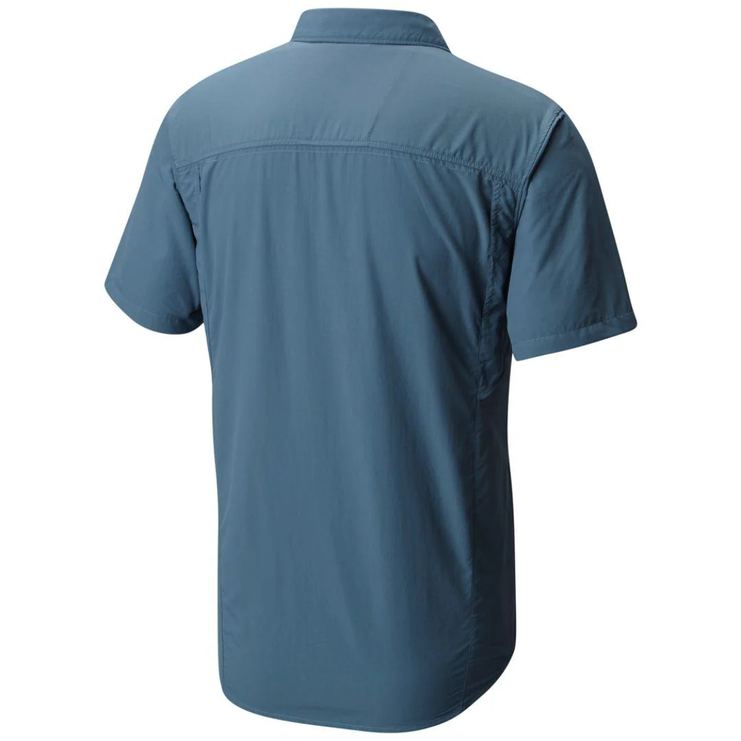Columbia Men Blue Silver Ridge Short Sleeve Shirt (Sun Protection) - Image 2