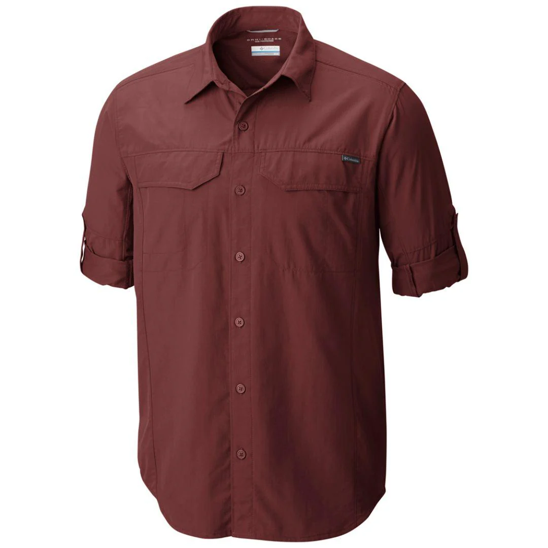 Columbia Men Orange Silver Ridge Short Sleeve Shirt (Sun Protection) - Image 2