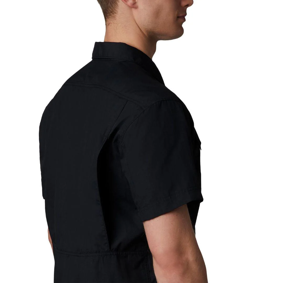 Columbia Men Black Silver Ridge 2.0 Short Sleeve Shirt (Sun Protection) - Image 2