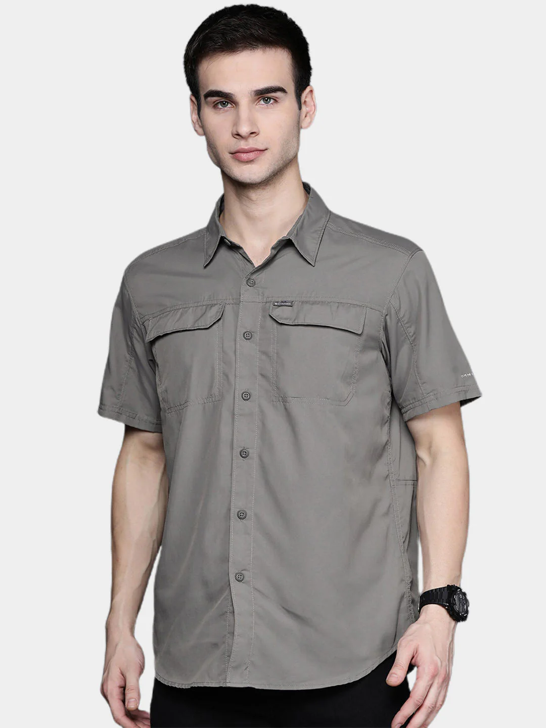 Columbia Men Grey Silver Ridge 2.0 Short Sleeve Shirt (Sun Protection) - Image 8