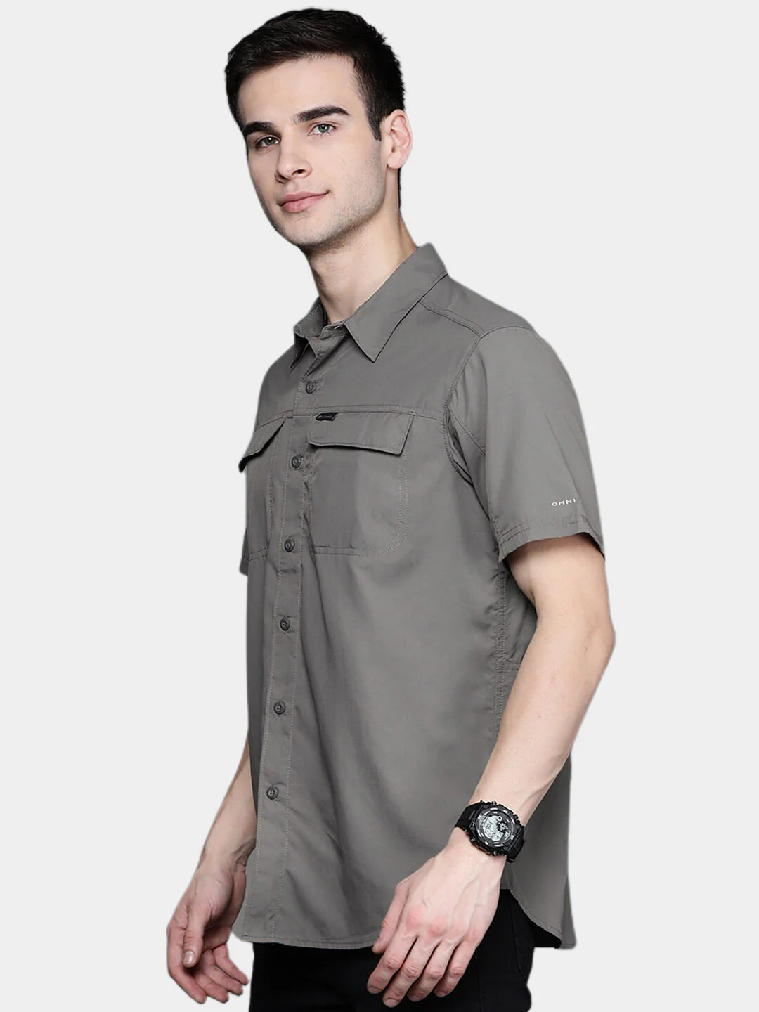 Columbia Men Grey Silver Ridge 2.0 Short Sleeve Shirt (Sun Protection) - Image 9