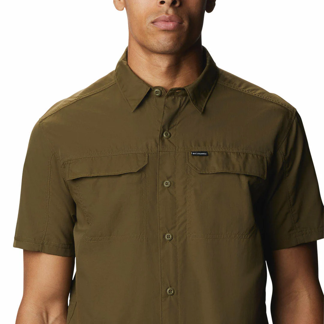 Columbia Men Green Silver Ridge 2.0 Short Sleeve Shirt (Sun Protection) - Image 2