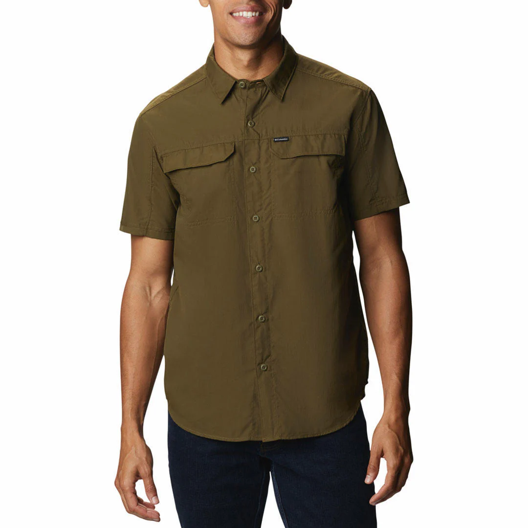 Columbia Men Green Silver Ridge 2.0 Short Sleeve Shirt (Sun Protection) - Image 7