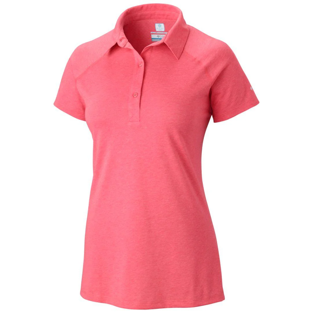 Columbia Women Red Silver Ridge Zero Polo