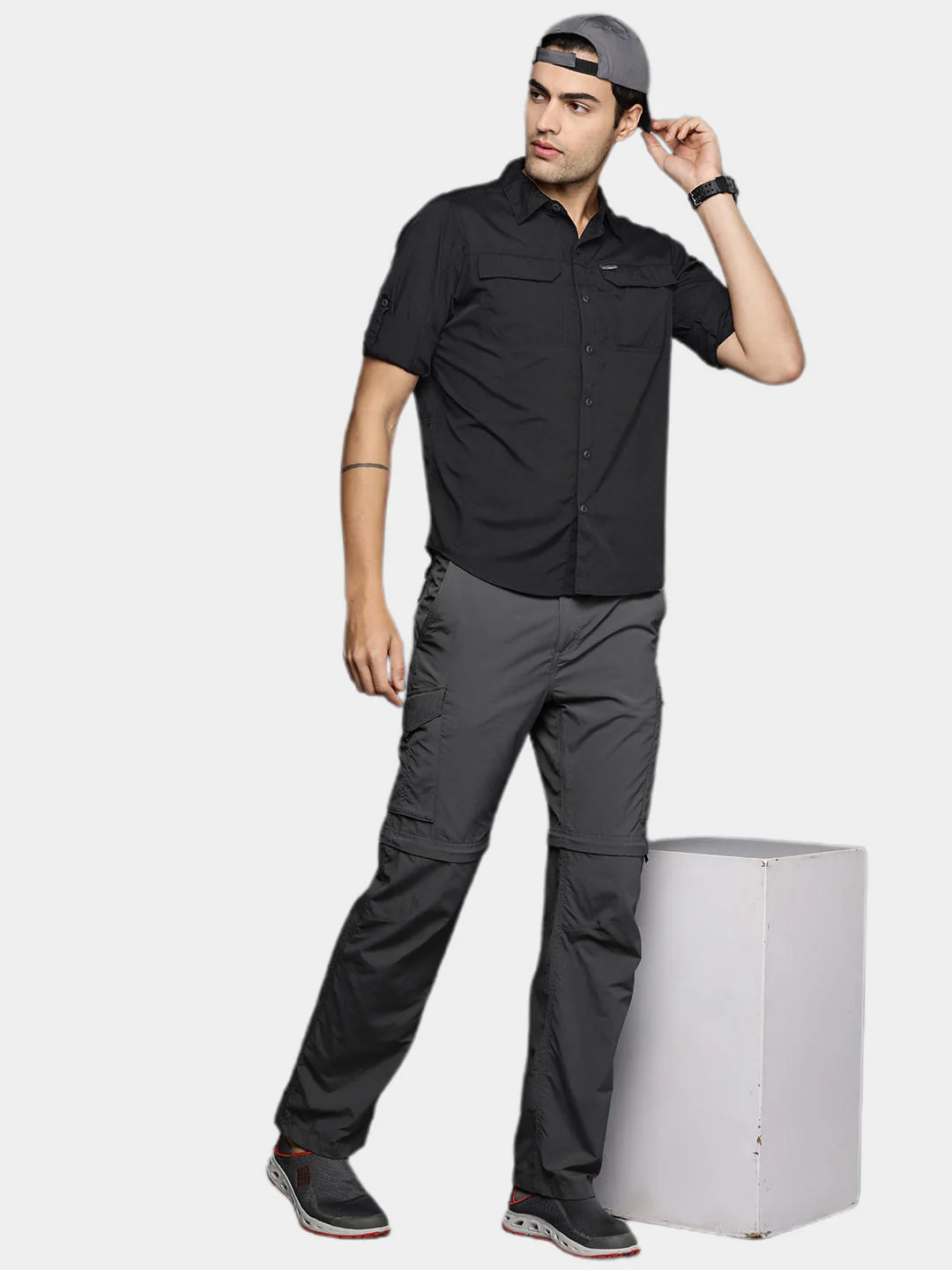 Columbia Men Black Silver Ridge2.0 Long Sleeve Shirt (Sun Protection) - Image 7