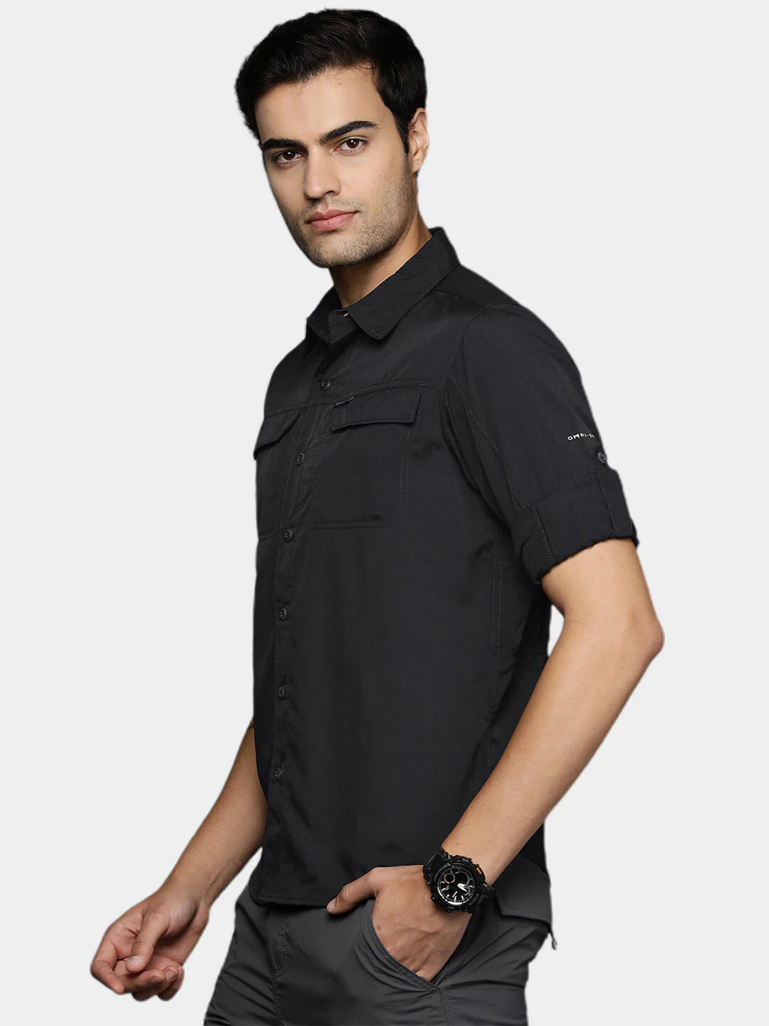Columbia Men Black Silver Ridge2.0 Long Sleeve Shirt (Sun Protection) - Image 8