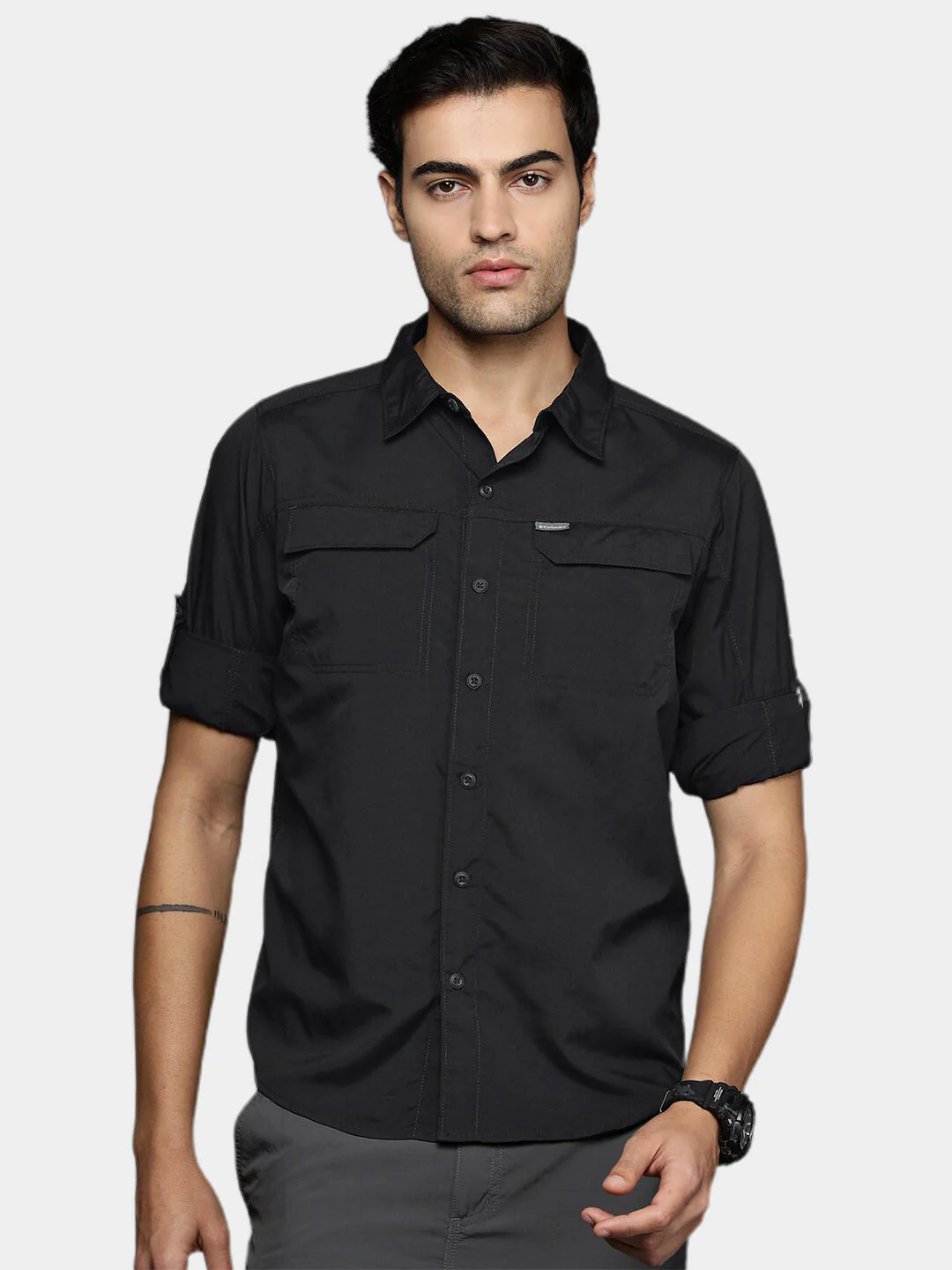 Columbia Men Black Silver Ridge2.0 Long Sleeve Shirt (Sun Protection) - Image 9
