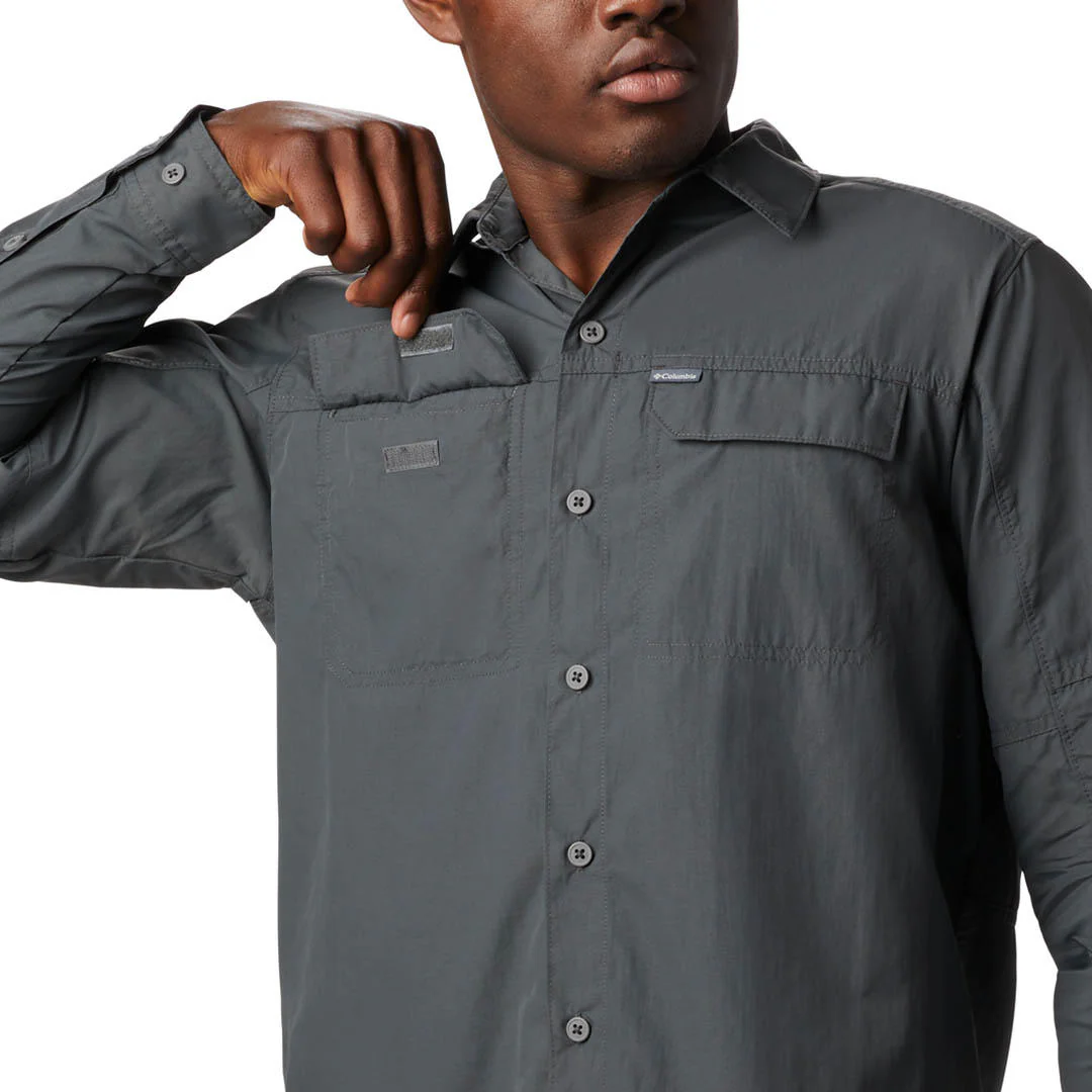Columbia Men Grey Silver Ridge2.0 Long Sleeve Shirt (Sun Protection) - Image 6