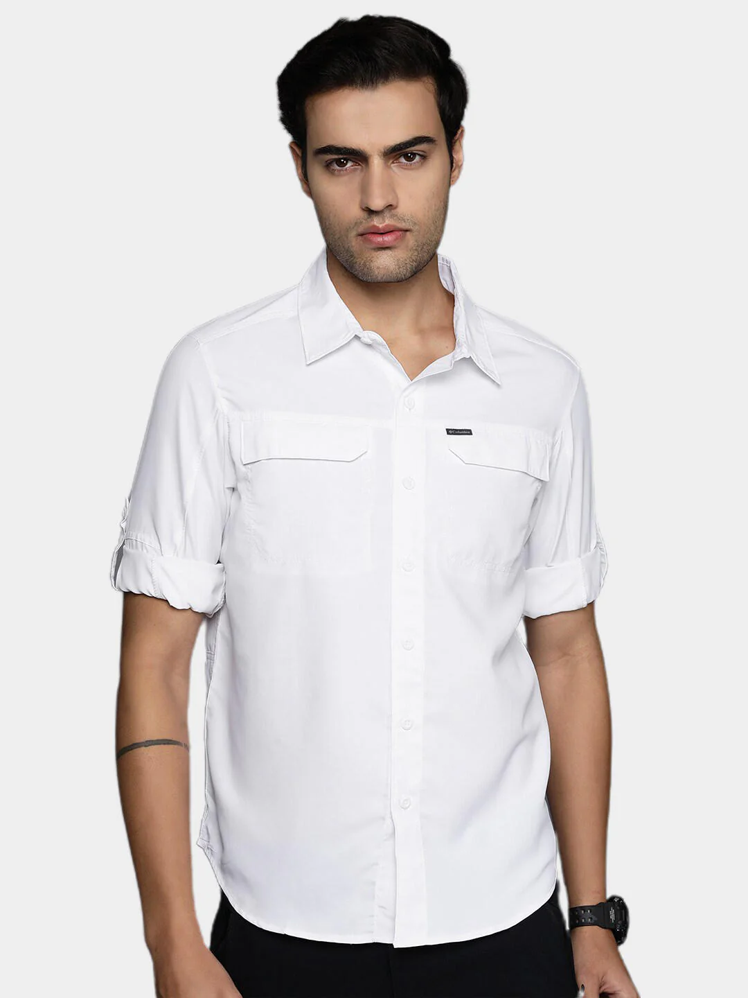 Columbia Men White Silver Ridge2.0 Long Sleeve Shirt (Sun Protection) - Image 10