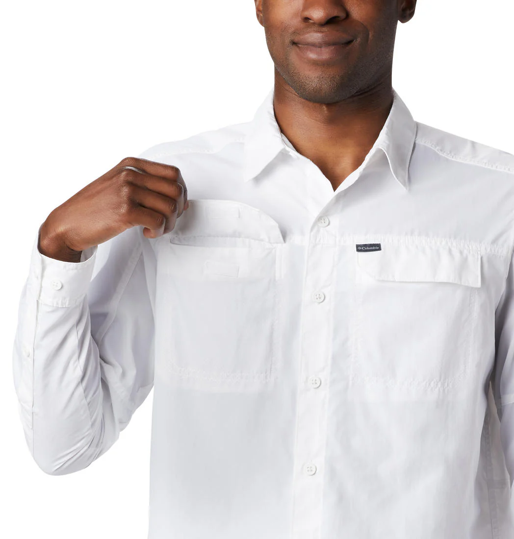 Columbia Men White Silver Ridge2.0 Long Sleeve Shirt (Sun Protection) - Image 4