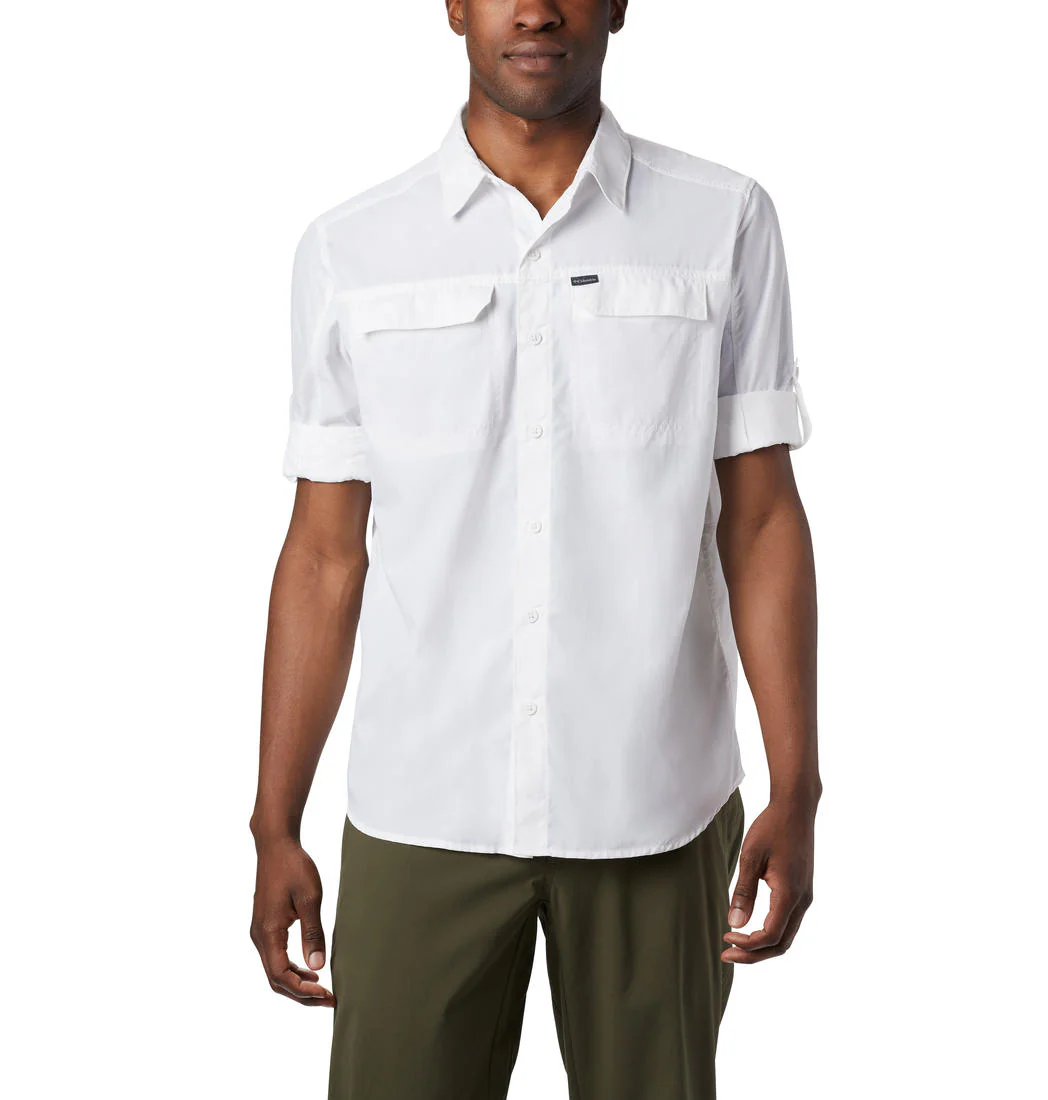 Columbia Men White Silver Ridge2.0 Long Sleeve Shirt (Sun Protection) - Image 5