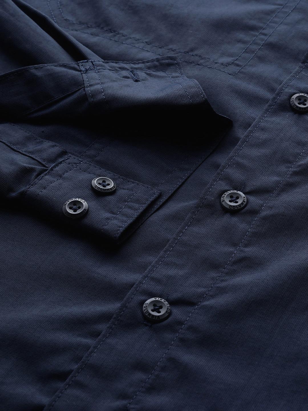 Columbia Men Blue Silver Ridge2.0 Long Sleeve Shirt (Sun Protection) - Image 6
