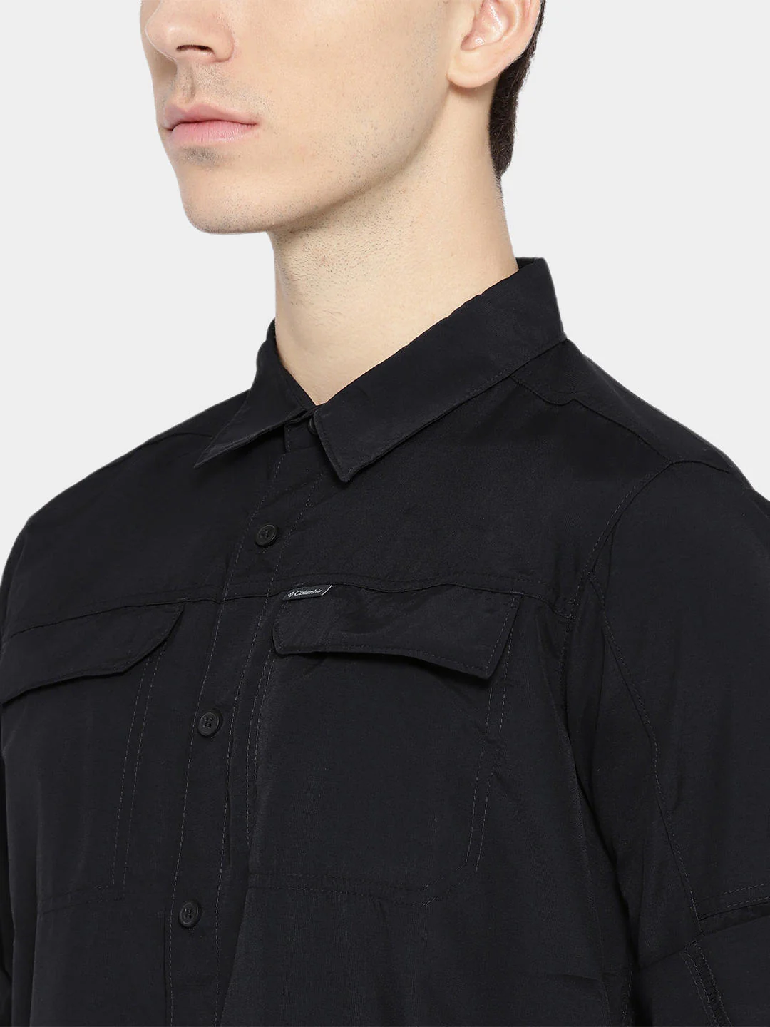 Columbia Men Black Silver Ridge 2.0 Long Sleeve Shirt (Sun Protection) - Image 2