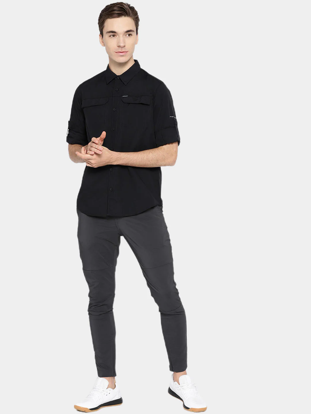 Columbia Men Black Silver Ridge 2.0 Long Sleeve Shirt (Sun Protection) - Image 5