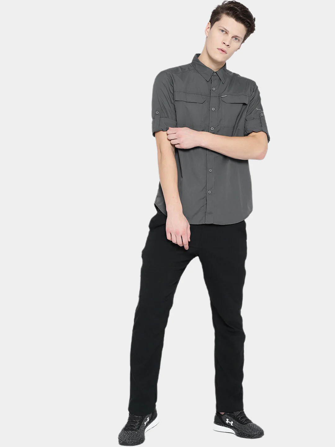 Columbia Men Grey Silver Ridge 2.0 Long Sleeve Shirt (Sun Protection) - Image 5