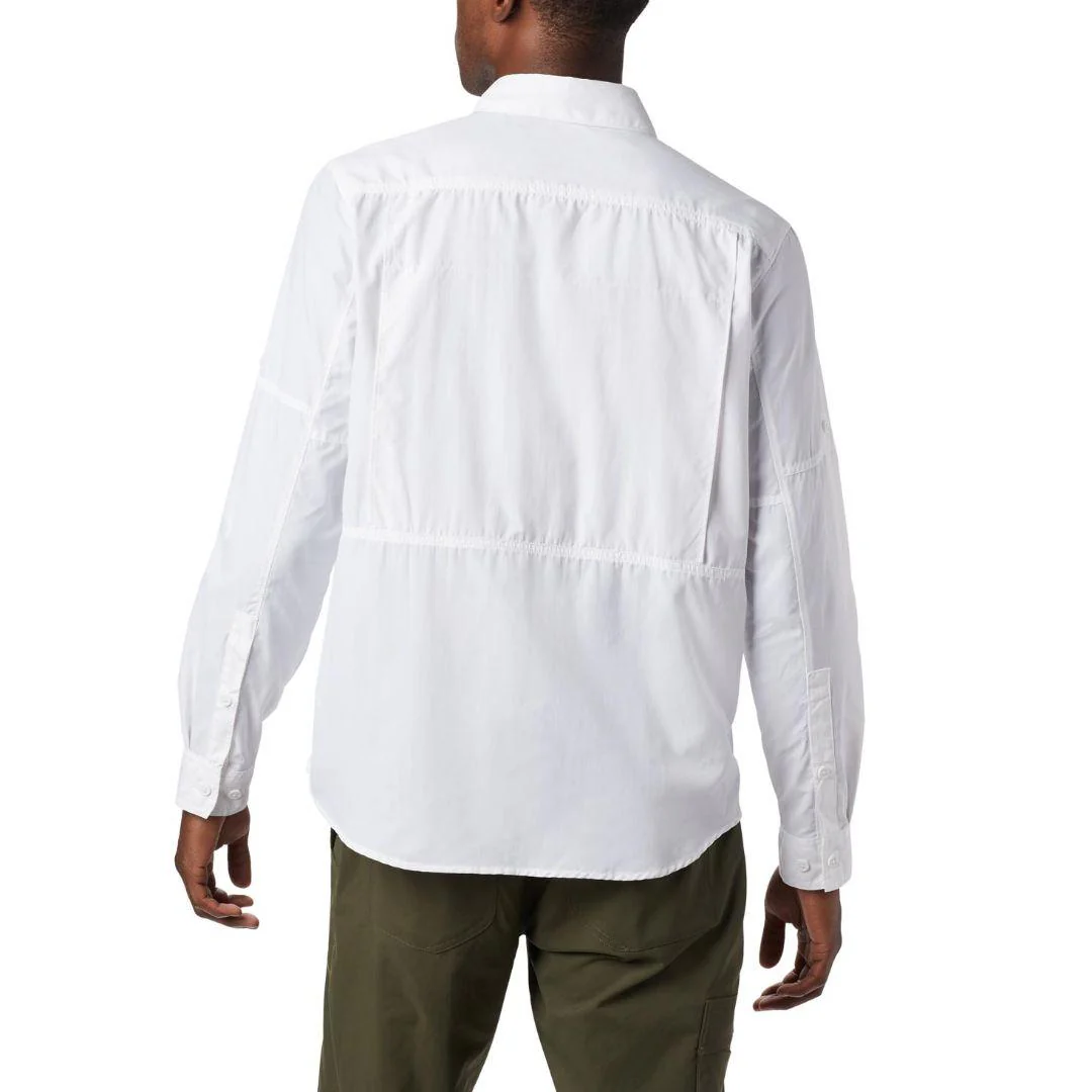 Columbia Men White Silver Ridge 2.0 Long Sleeve Shirt (Sun Protection) - Image 2