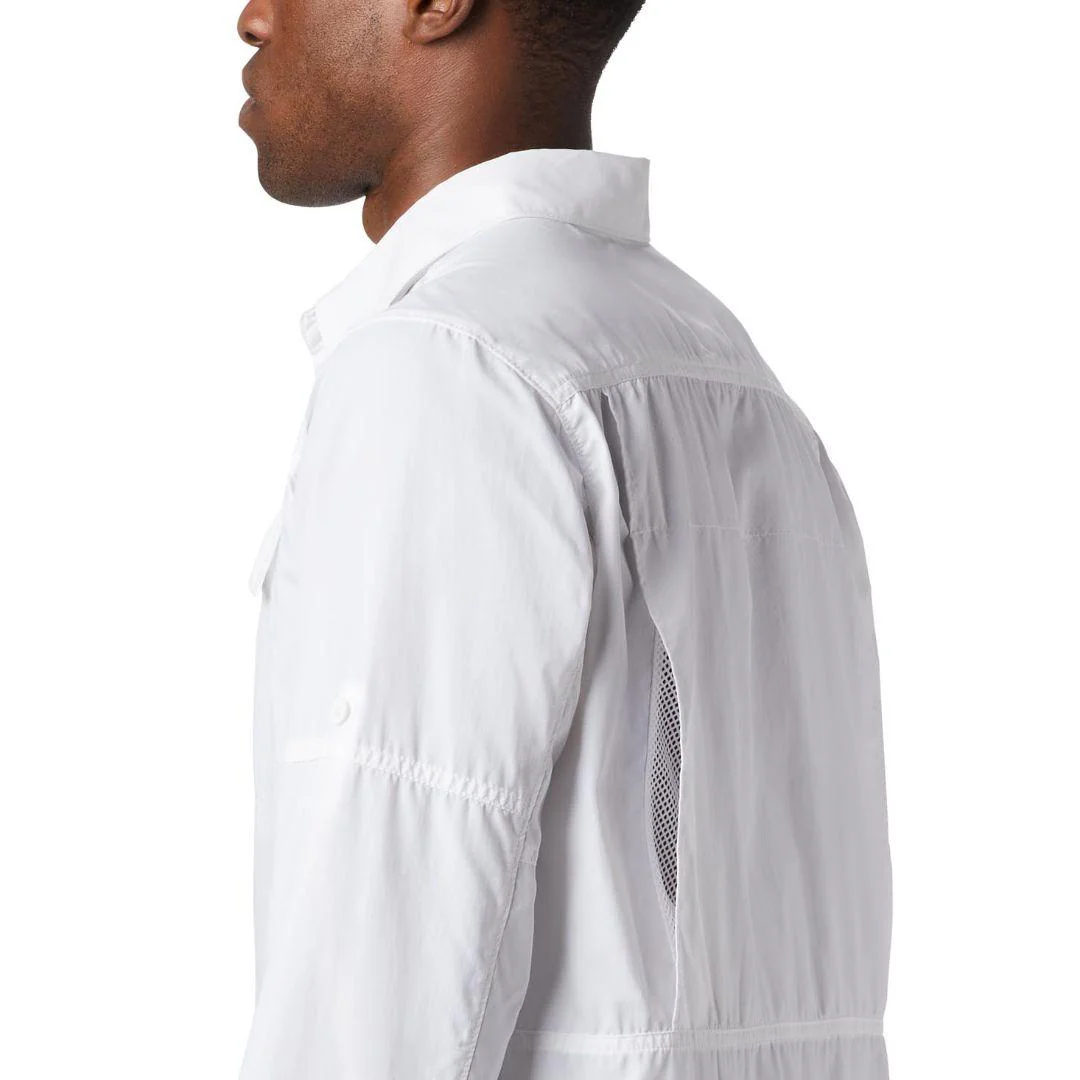 Columbia Men White Silver Ridge 2.0 Long Sleeve Shirt (Sun Protection) - Image 5