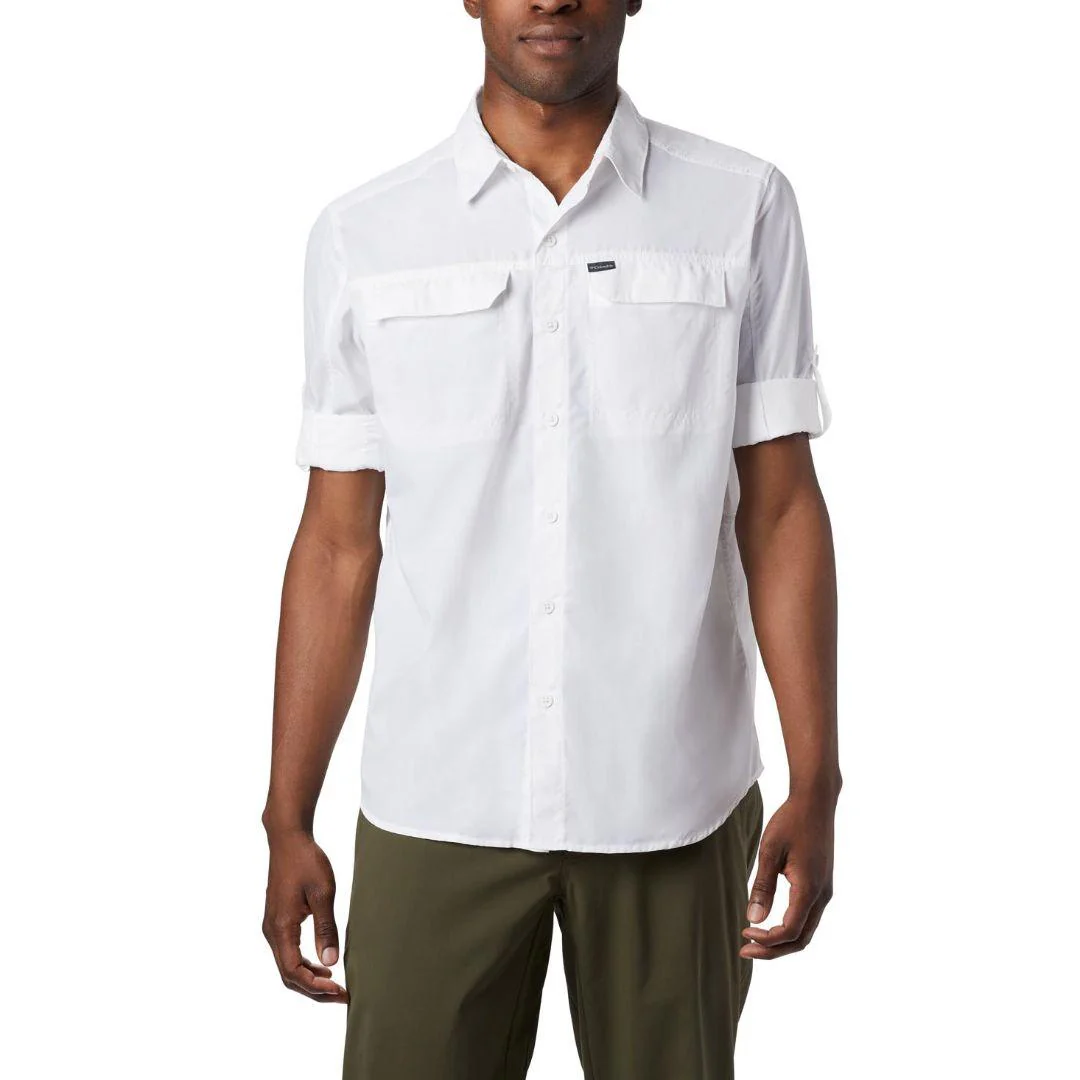 Columbia Men White Silver Ridge 2.0 Long Sleeve Shirt (Sun Protection) - Image 7