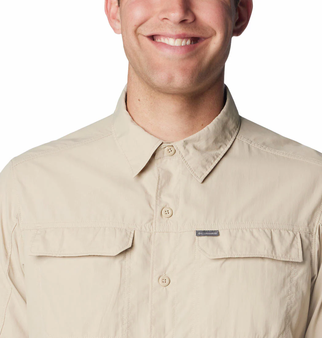 Columbia Men Beige Silver Ridge 2.0 Long Sleeve Shirt (Sun Protection) - Image 4