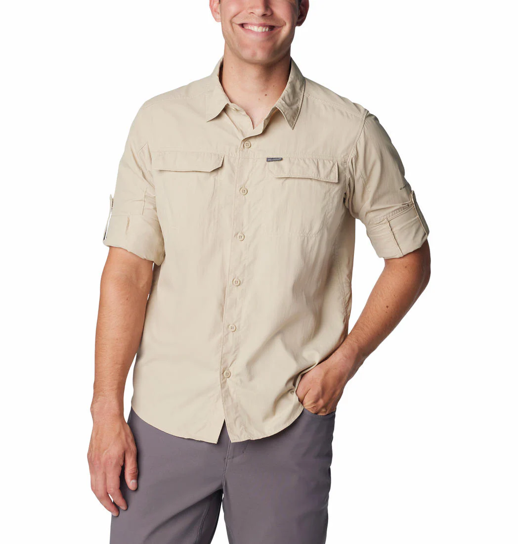 Columbia Men Beige Silver Ridge 2.0 Long Sleeve Shirt (Sun Protection) - Image 6
