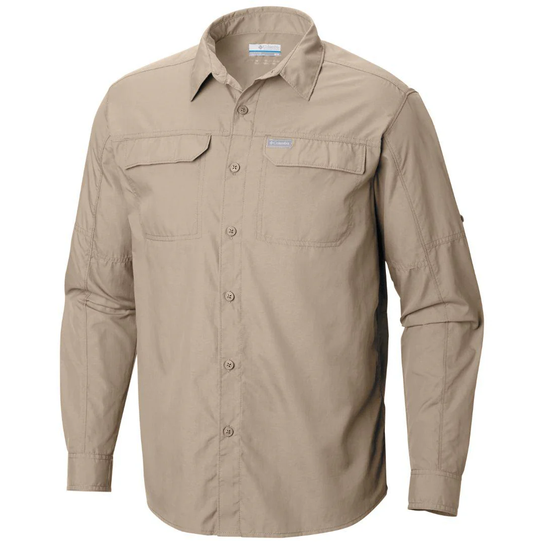 Columbia Men Brown Silver Ridge 2.0 Long Sleeve Shirt (Sun Protection)