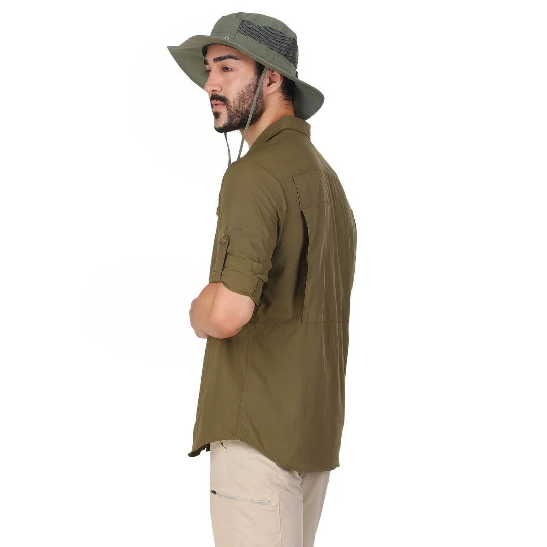 Columbia Men Green Silver Ridge 2.0 Long Sleeve Shirt (Sun Protection) - Image 2