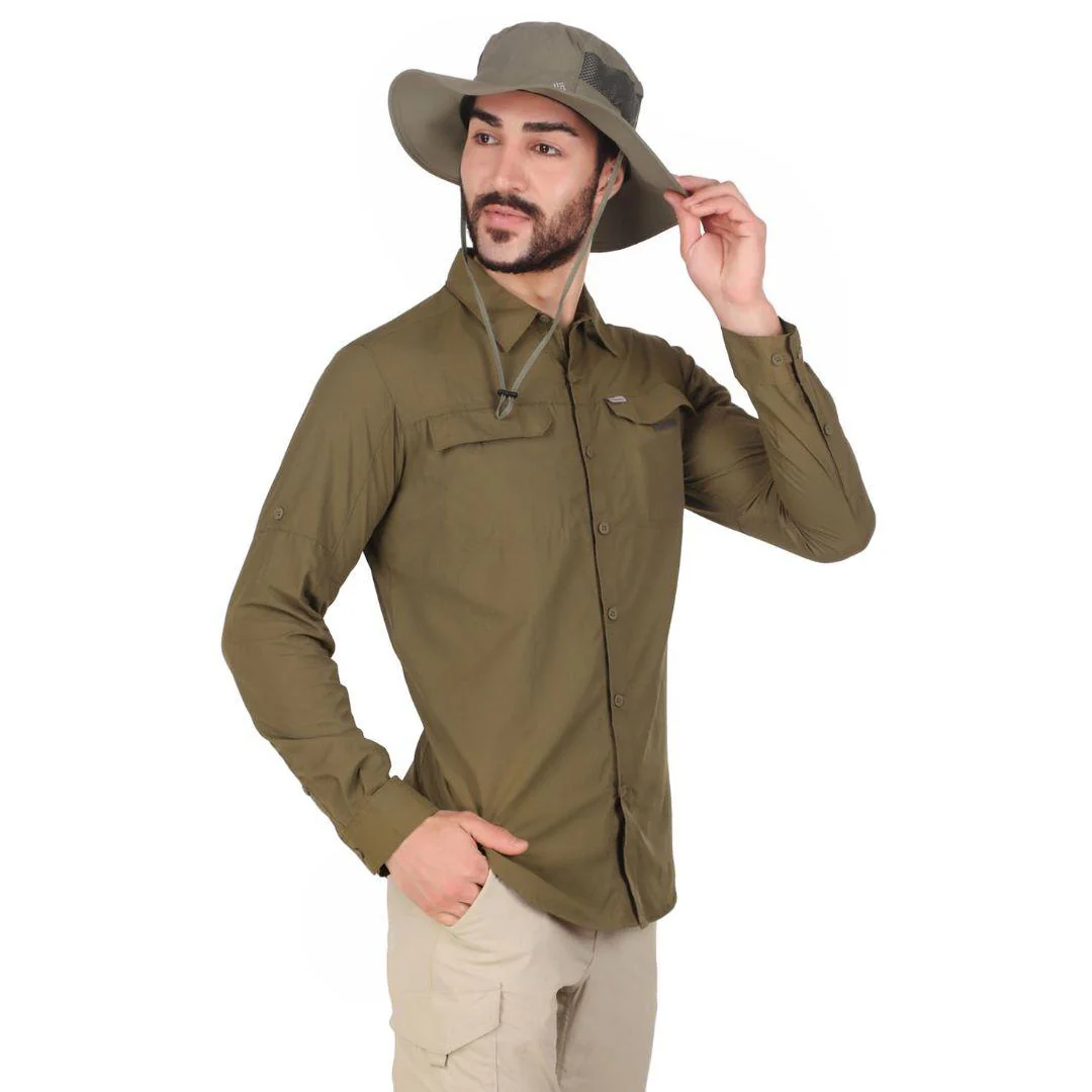 Columbia Men Green Silver Ridge 2.0 Long Sleeve Shirt (Sun Protection) - Image 4