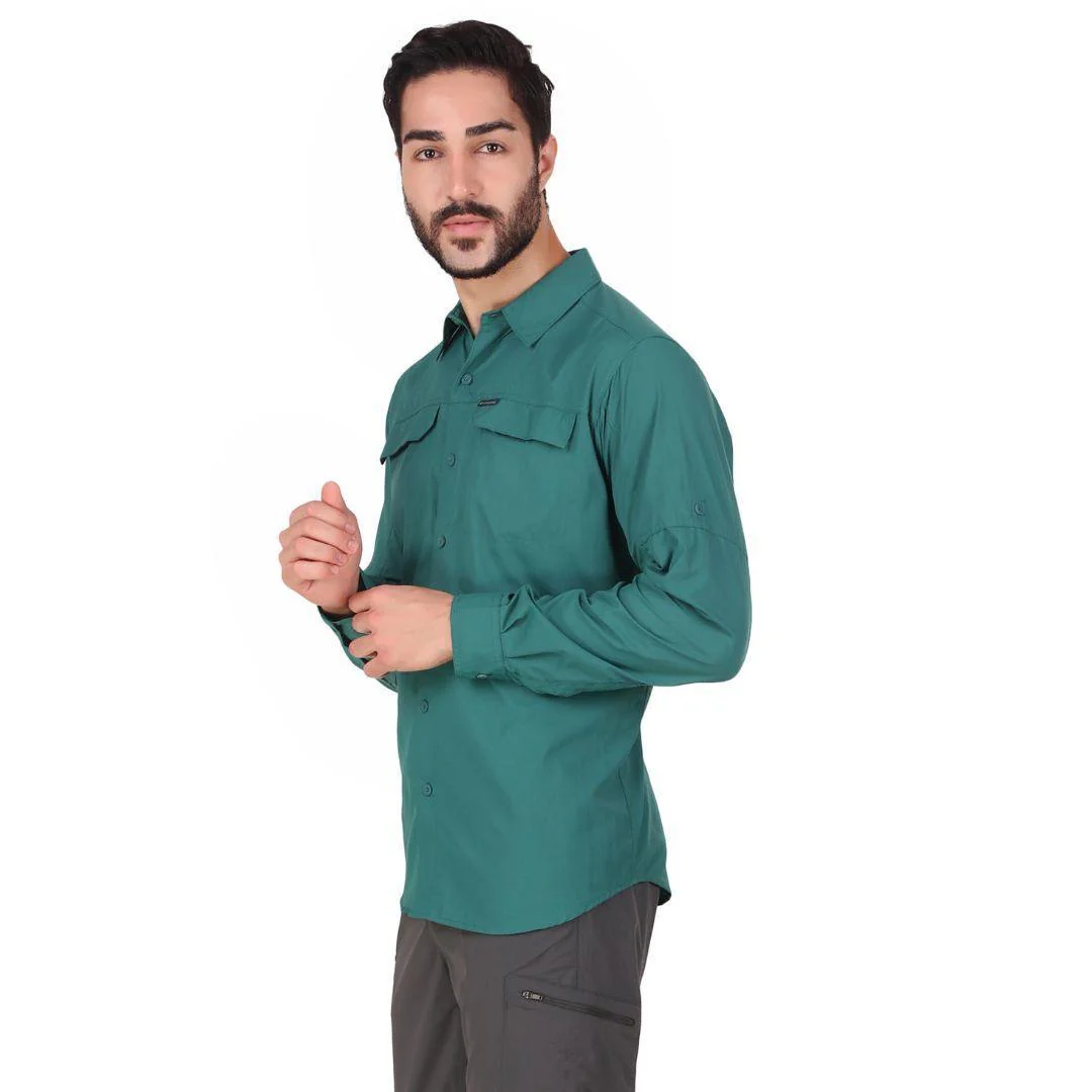 Columbia Men Blue Silver Ridge 2.0 Long Sleeve Shirt (Sun Protection) - Image 5