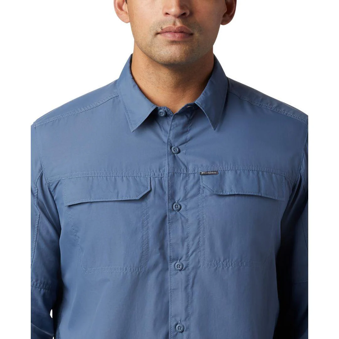 Columbia Men Blue Silver Ridge 2.0 Long Sleeve Shirt (Sun Protection) - Image 4